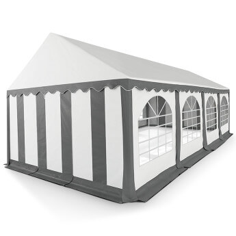 Namiot imprezowy 4x8 PVC, biały-szary 3