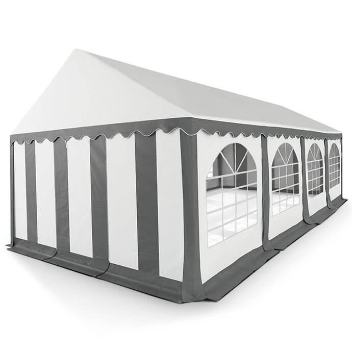 Namiot imprezowy 4x8 PVC, biały-szary 3