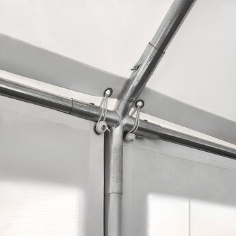 Namiot imprezowy 4x8 PVC, biały-szary 7