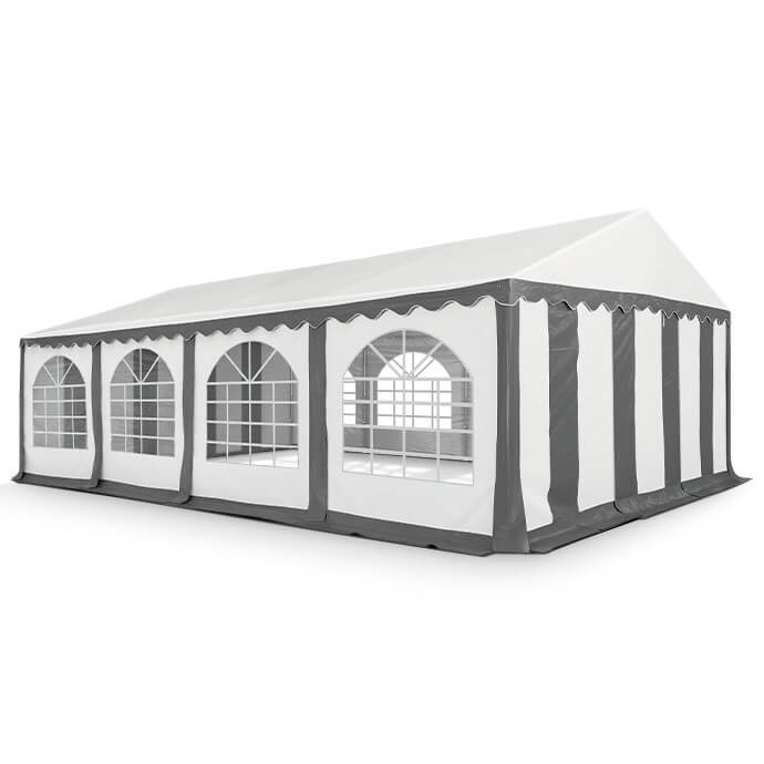 Namiot imprezowy 5x8 PVC, biały-szary 3