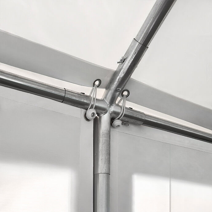 Namiot imprezowy 5x8 PVC, biały-szary 8