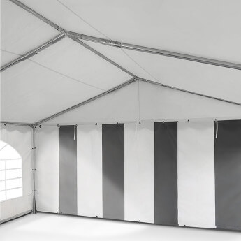 Namiot imprezowy 5x10 PVC, biały-szary 6
