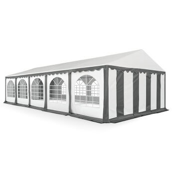 Namiot imprezowy 5x10 PVC, biały-szary 2