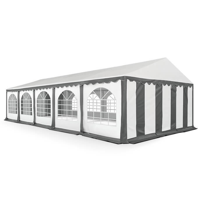 Namiot imprezowy 5x10 PVC, biały-szary 2
