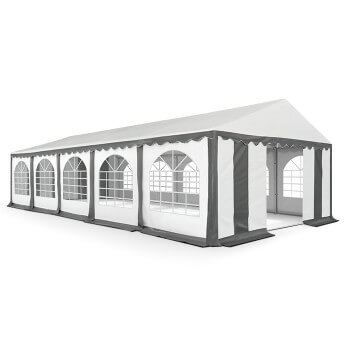 Namiot imprezowy 5x10 PVC, biały-szary 3