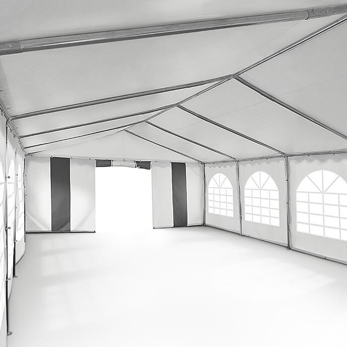 Namiot imprezowy 5x10 PVC, biały-szary 5
