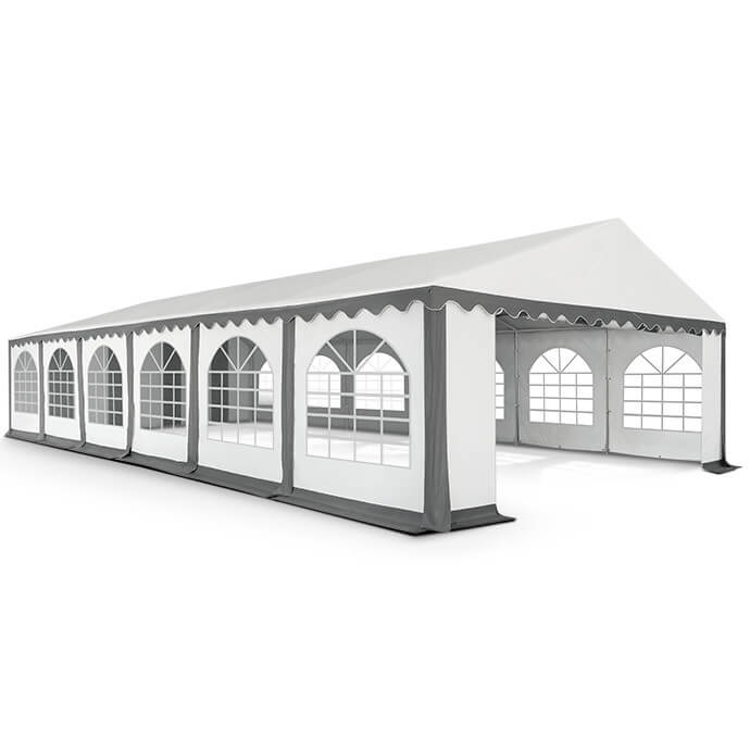 Namiot imprezowy 6x12 PVC, biały-szary 1