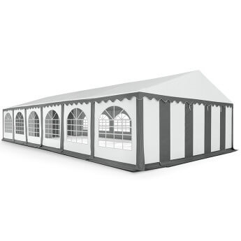Namiot imprezowy 6x12 PVC, biały-szary 3