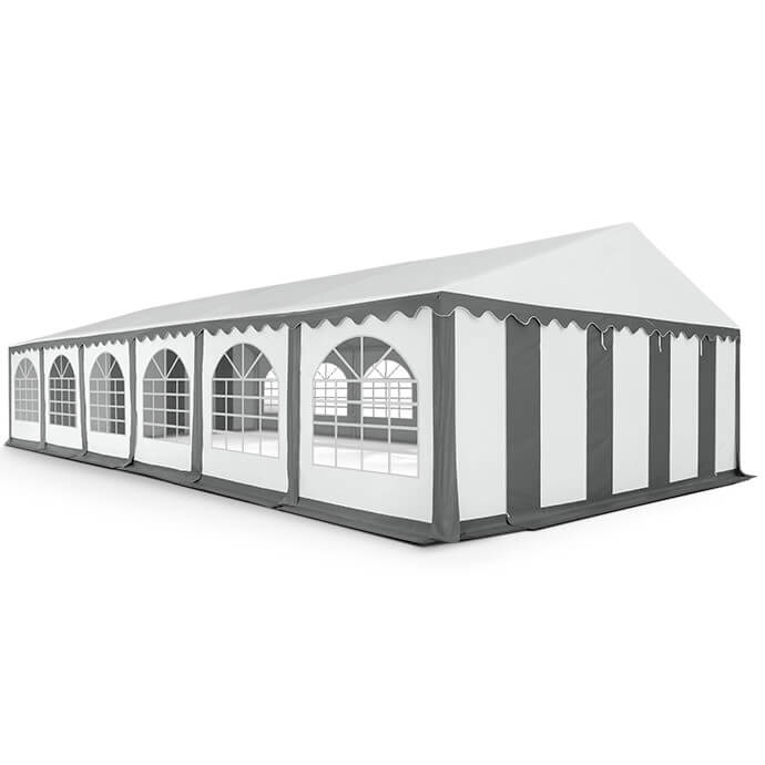 Namiot imprezowy 6x12 PVC, biały-szary 3