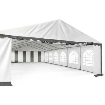 Namiot imprezowy 6x12 PVC, biały-szary 4