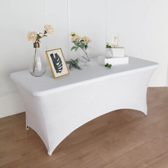 Pokrowiec na stół cateringowy, prostokątny Restly biały 120x60x74 (3 szt.) 3