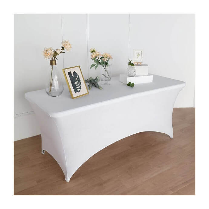Pokrowiec na stół cateringowy, prostokątny Restly biały 180x74x74 (3 szt.) 3