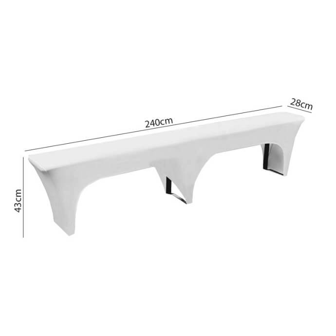Pokrowiec na ławkę Restly biały 240x28x43 (5szt.) 5