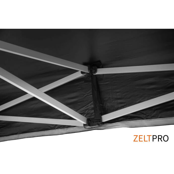 Namiot handlowy - ekspresowy, aluminiowy, 3x3 czarny Zeltpro TITAN 17
