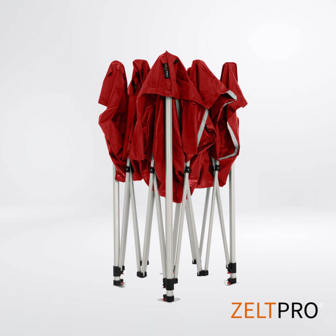 Namiot handlowy - ekspresowy, aluminiowy, 3x3 czerwony Zeltpro TITAN 5