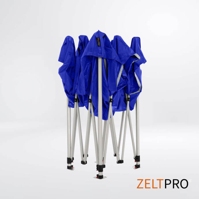 Namiot handlowy - ekspresowy, aluminiowy, 3x3 niebieski Zeltpro TITAN 5