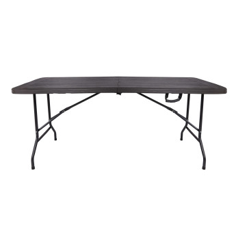 Stół cateringowy składany 180 cm brązowy 3