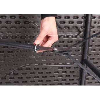 Stół cateringowy składany 180 cm brązowy 10