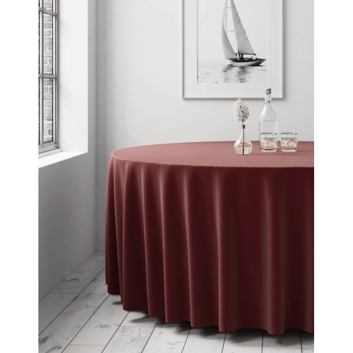 Obrus okrągły Restly bordowy D320 1