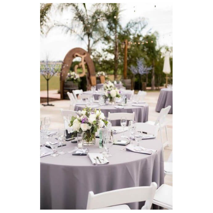 Obrus okrągły Restly szary D220 3