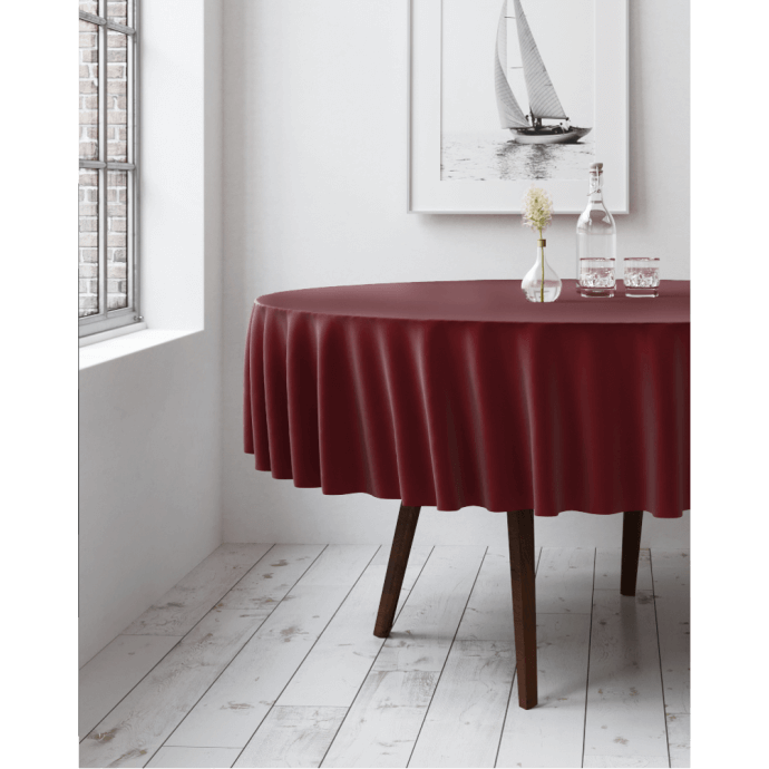 Obrus okrągły Restly bordowy D250 1