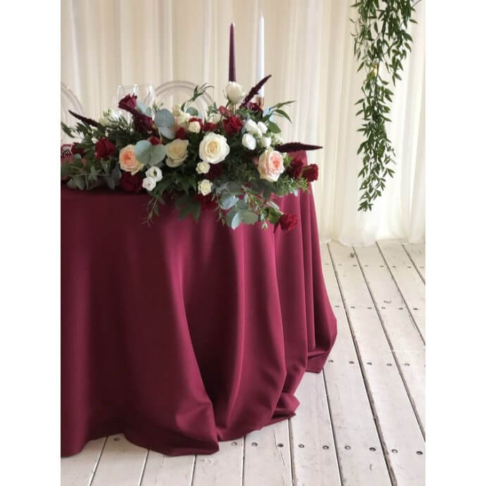 Obrus okrągły Restly bordowy D250 4