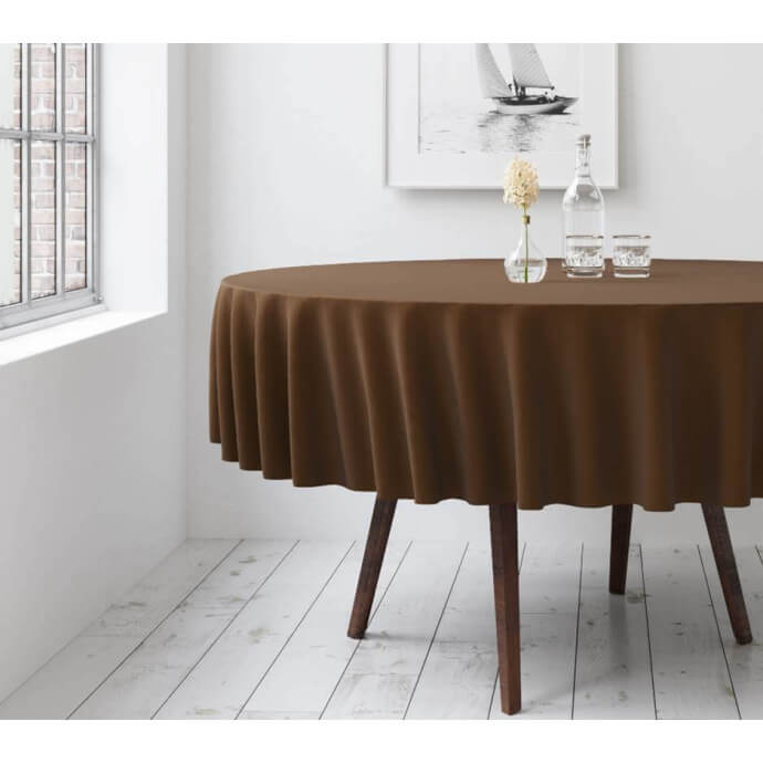 Obrus okrągły Restly brązowy D250 1