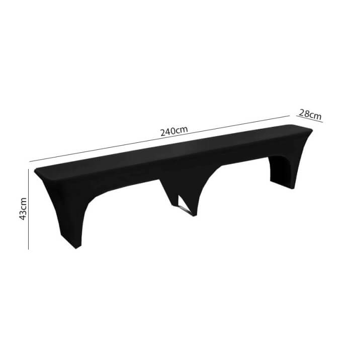 Pokrowiec na ławkę Restly czarny 240x28x43 4