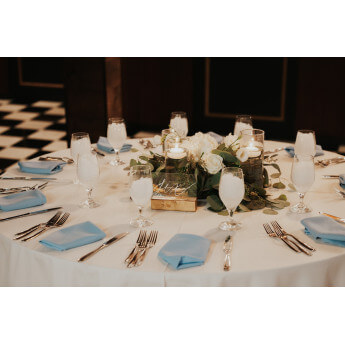 Obrus plamoodporny okrągły Restly biały D150 4