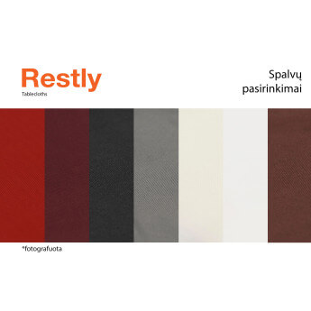 Obrus plamoodporny okrągły Restly biały D150 5