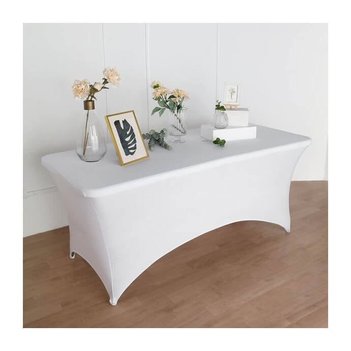Pokrowiec na stół cateringowy, prostokątny Restly biały 240x74x74 2