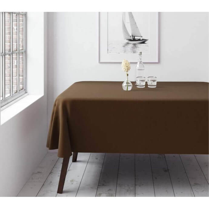 Obrus prostokątny Restly brązowy 150x150 1