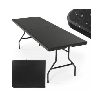 Stół cateringowy składany 180 cm czarny 8