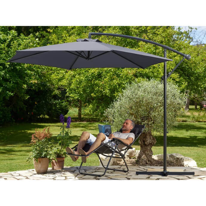 Parasol ogrodowy z podstawą Select Antracytowy 13