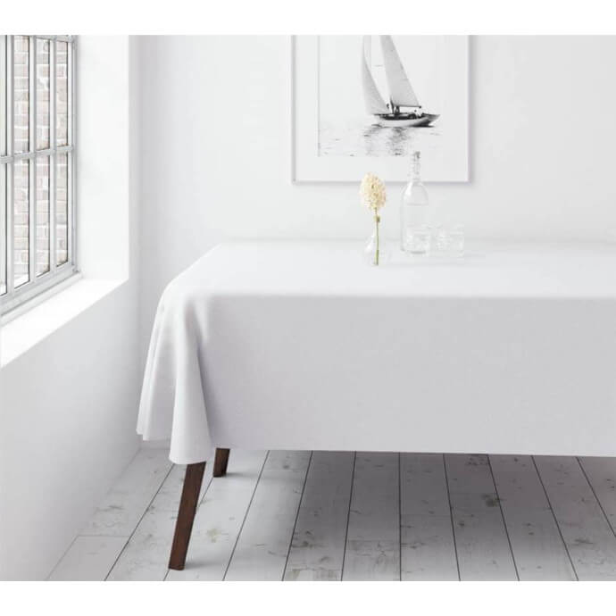 Obrus plamoodporny prostokątny Restly biały 150x150 1