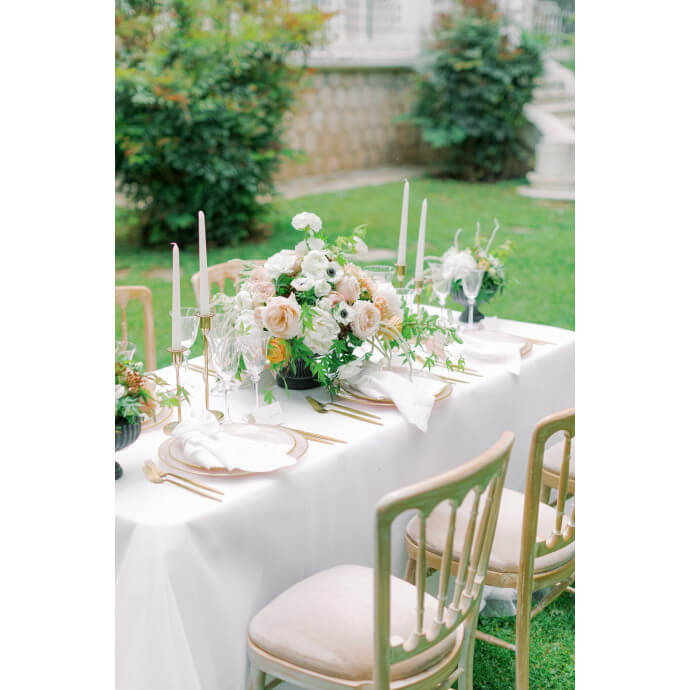 Obrus plamoodporny prostokątny Restly biały 150x150 4