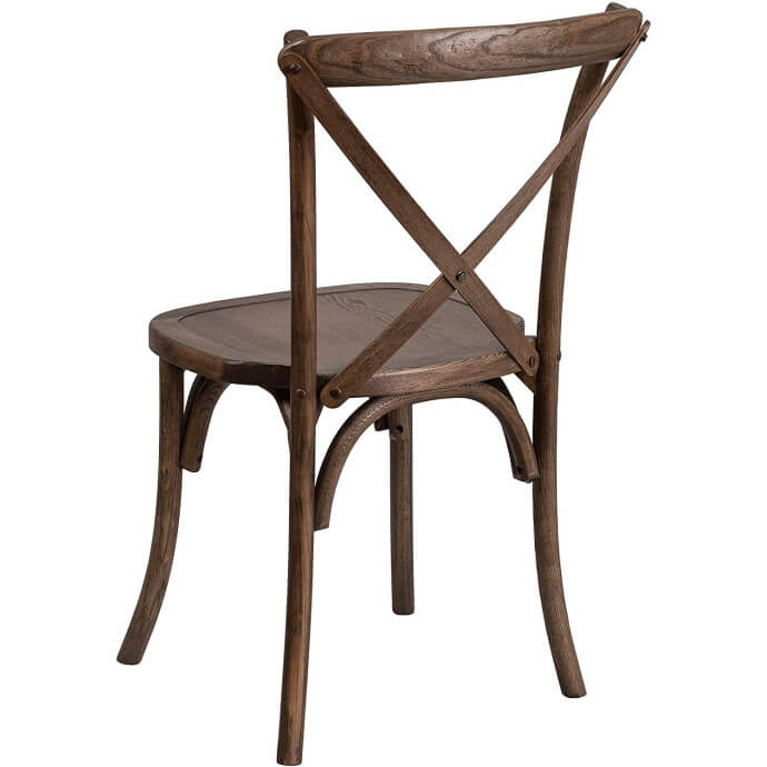 Krzesło rustykalne bankietowe - weselne Boho CrossBack 4