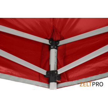 Namiot handlowy - ekspresowy, stalowy, 2x2 czerwony Zeltpro PROFRAME 10