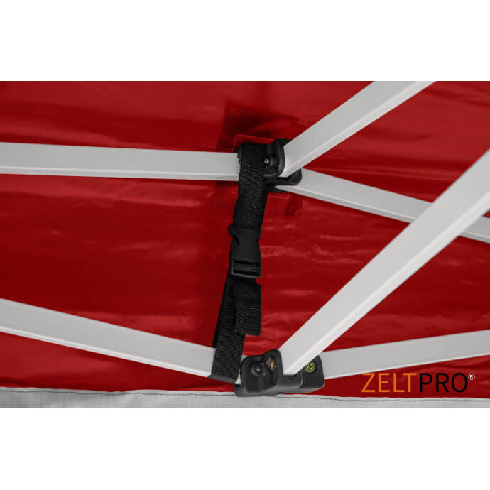 Namiot handlowy - ekspresowy, stalowy, 2x2 czerwony Zeltpro PROFRAME 13