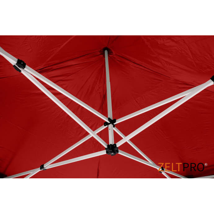 Namiot handlowy - ekspresowy, stalowy, 2x2 czerwony Zeltpro PROFRAME 15