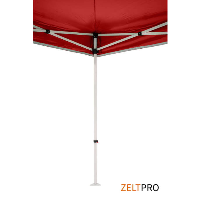 Namiot handlowy - ekspresowy, stalowy, 2x2 czerwony Zeltpro PROFRAME 16