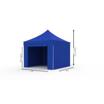 Namiot handlowy - ekspresowy, stalowy, 2x2 niebieski Zeltpro PROFRAME 7