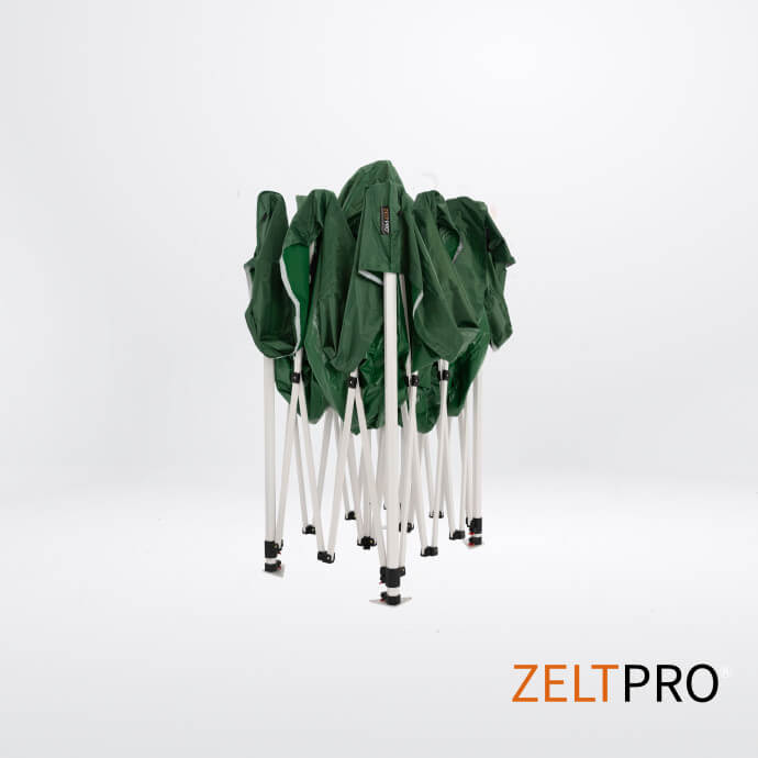 Namiot handlowy - ekspresowy, stalowy, 3x2 zielony Zeltpro PROFRAME 6