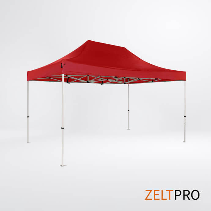 Namiot handlowy - ekspresowy, stalowy, 3x2 czerwony Zeltpro PROFRAME 2