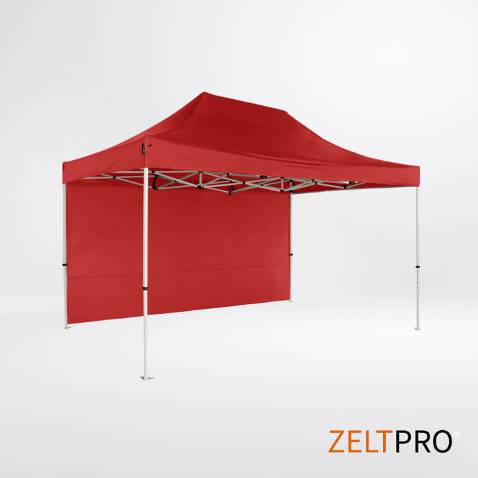Namiot handlowy - ekspresowy, stalowy, 3x2 czerwony Zeltpro PROFRAME 3