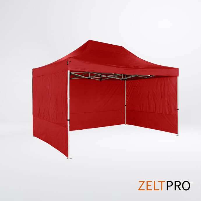 Namiot handlowy - ekspresowy, stalowy, 3x2 czerwony Zeltpro PROFRAME 4