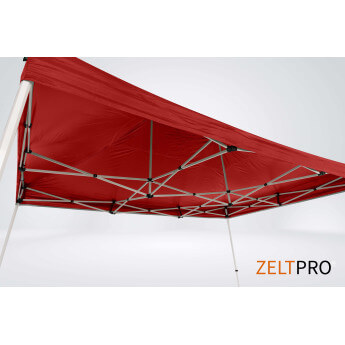Namiot handlowy - ekspresowy, stalowy, 3x2 czerwony Zeltpro PROFRAME 6